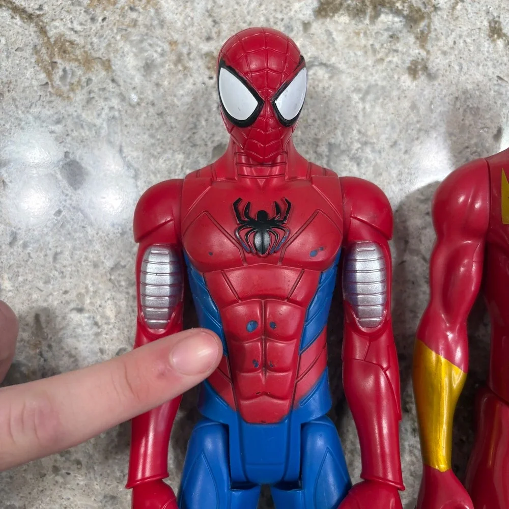 Marvel Spider Man & Iron Spider Action Figure Set Toys lot‎ of 2